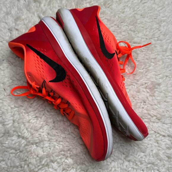 Nike Flex 2017 RN Men's Running Shoes Neon Orange Athletic Exercise Sportswear - Picture 4 of 9